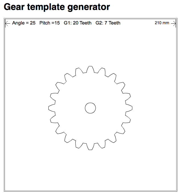 Free Gear Template Generator